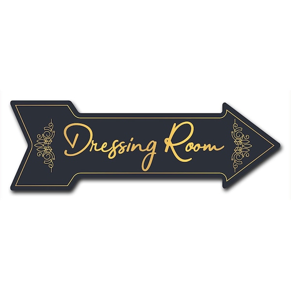 Dressing Room Arrow Decal Funny Home Decor 24in Wide
